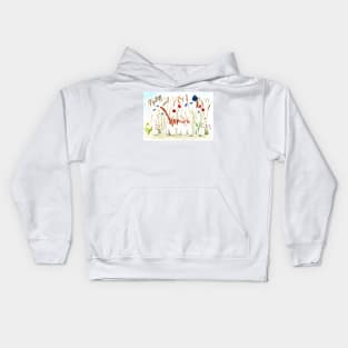 Cat carrots in the cornfield Kids Hoodie